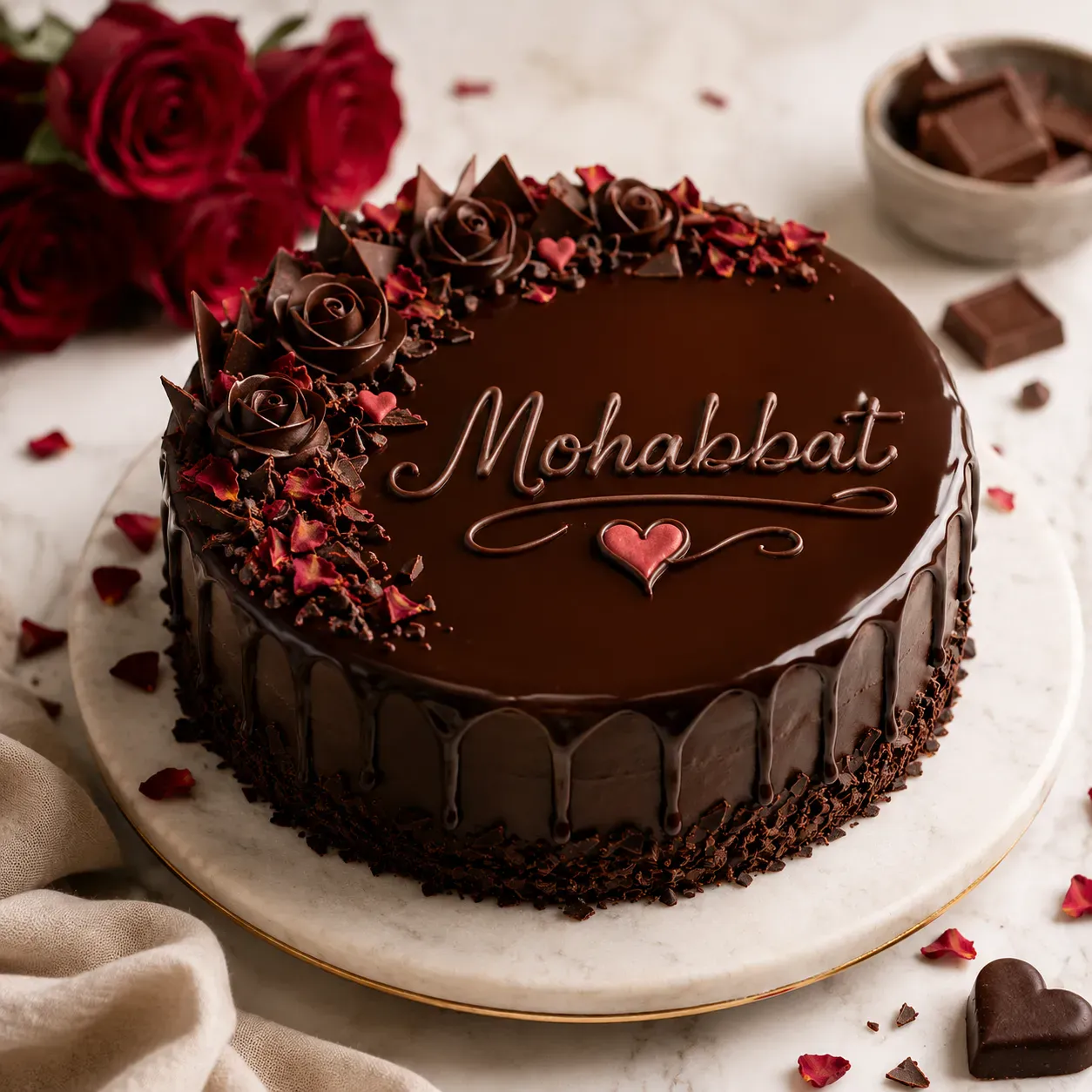 Mohabbat Eggless Belgian Chocolate Ganache Cake – Woh Wali Bakery Indore